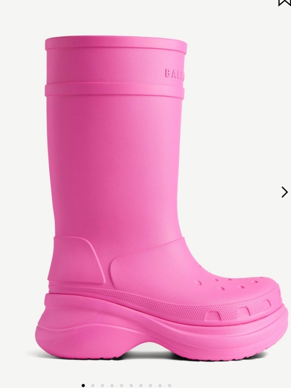 Balenciaga Hot Pink Platform Rain Boots